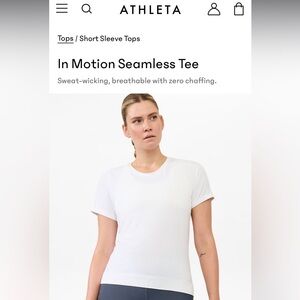 Athleta White Short Sleeve Tee